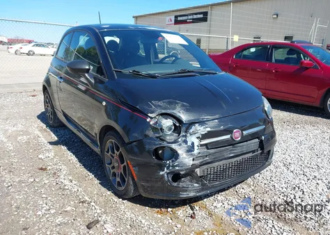 2013 Fiat 500 Sport Cattiva z USA, uszkodzony, nr VIN 3C3CFFBR8DT747515